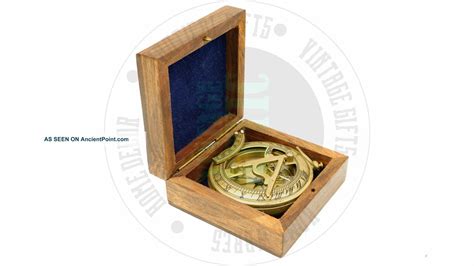 vintage maritime antique brass sundial compass nautical decor postage