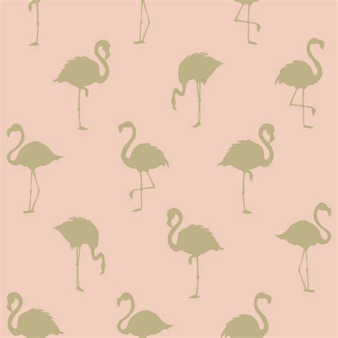 Lovett Peach Flamingo Wallpaper Tropical Wallpaper By Brewster