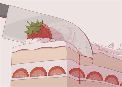 Strawberry Cake Original Melanime In 2021 Aesthetic Anime Cute