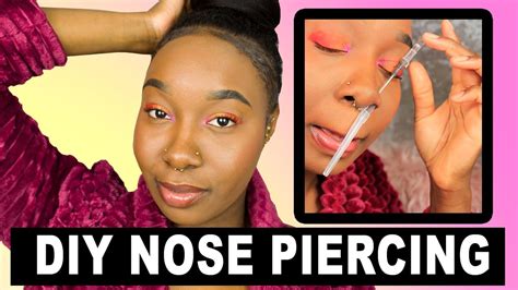 Diy Nose Piercing At Home 😲 Youtube