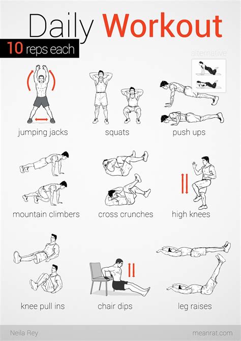 No Equipment Easy Workout Daily Workout Easy Daily Workouts