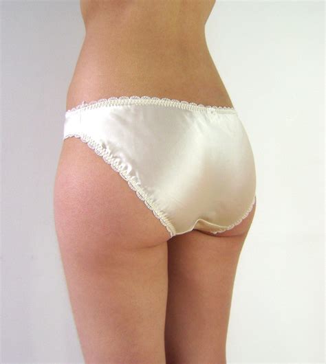 Womens Satin Panties Ivory Silk Lingerie Bridal Underwear Etsy Australia