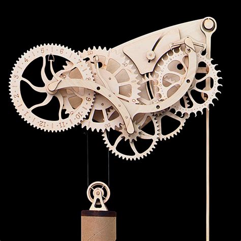 Wooden Mechanical Clock Kit Steampunk Inspired Diy Clock For The Time