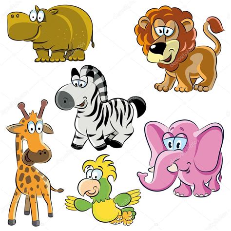 Set Of Cartoon Animals Stock Vector By ©publiy 72494683