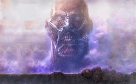 1280x1024 Resolution Attack On Titans Giant Face On Wall Hd Wallpaper