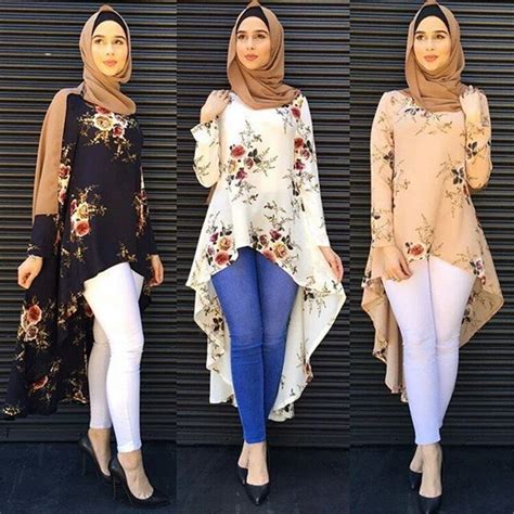 2018 Autumn Long Sleeves Fashion Muslim Top Irregular Swallowtail Blouse Islamic Womens