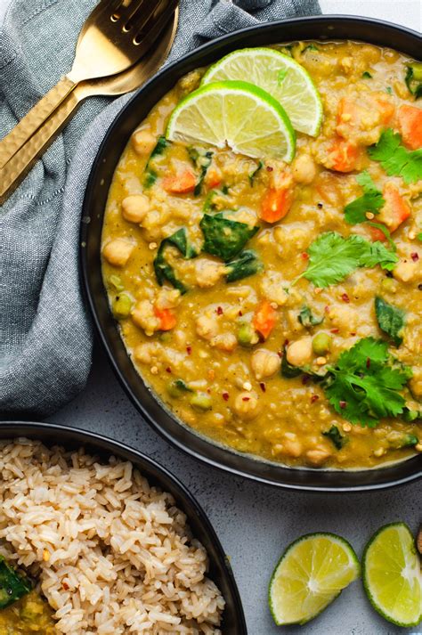 Vegetarian Red Lentil Coconut Curry Cozy Peach Kitchen