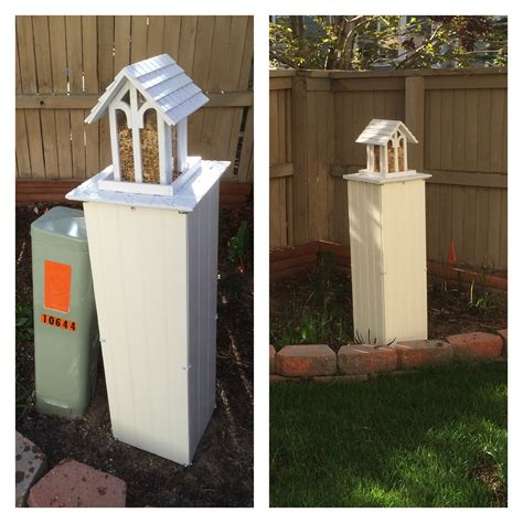 The national electrical code includes special requirements for temporary installations that apply in addition to all of the regular guidelines. Utility Box Cover | Yard flags, Backyard landscaping, Home ...