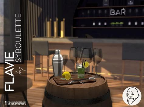 Flavie Bar Set Syboulette Custom Content For The Sims 4