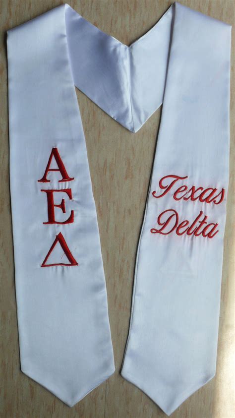 Alpha Epsilon Delta Texas Delta Customized Graduation Stoles