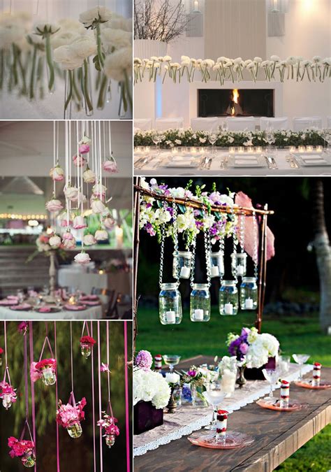 Unique Wedding Flower Ideas Hanging Centerpieces
