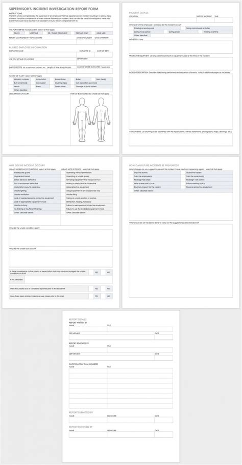 First Aid Incident Report Form Template In 2021 Incident Report Form