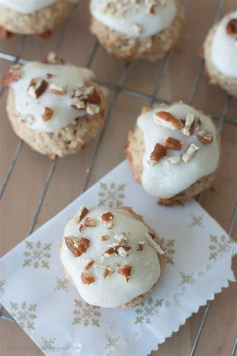 Brown Sugar Banana Cookies With Cream Cheese Pecan Frosting
