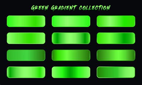 Vector Green Gradients Swatches Set 3649272 Vector Art At Vecteezy