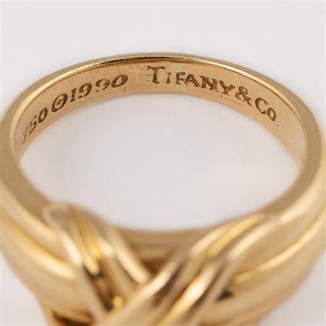 Tiffany And Co Signature X 18k Gold Ring 1990 At 1stdibs Tiffany