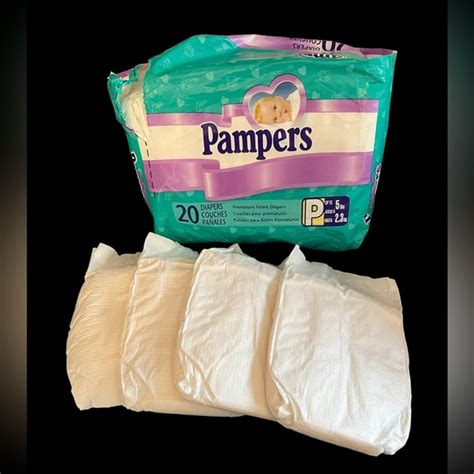 Pampers Toys 4 Vintage Pampers Baby Diapers Plastic Backed Preemie