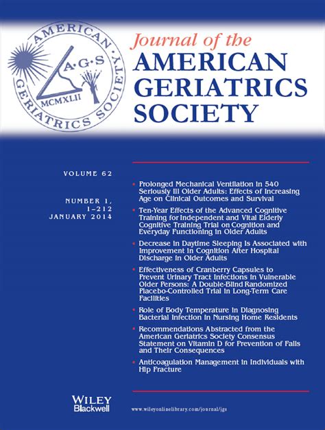 Journal Of The American Geriatrics Society Vol 62 No 1