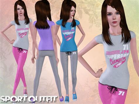 The Sims Resource Sport Outfit Ya