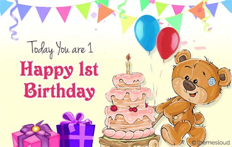 Today You Are 1 Happy 1st Birthday Free Milestones Ecards 123