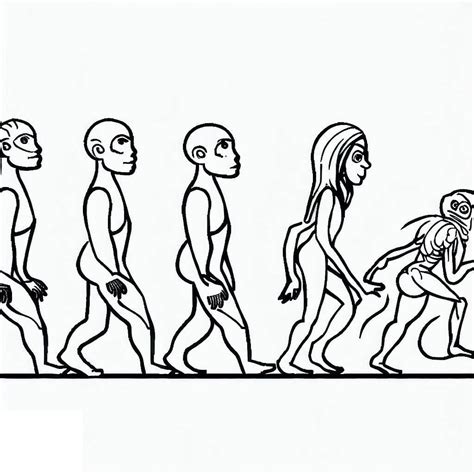 Desenhos De A História Da Evolução Humana Para Colorir E Imprimir