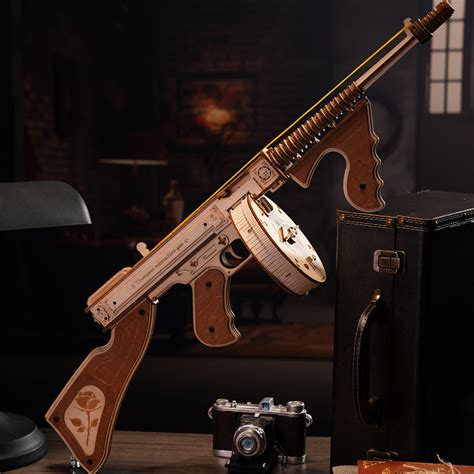 Rokr Thompson Submachine Gun Toy 3d Wooden Puzzle Lqb01