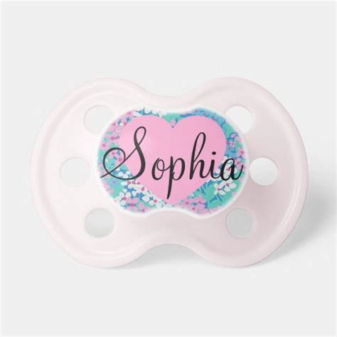 sophia custom personalized name pacifier zazzle