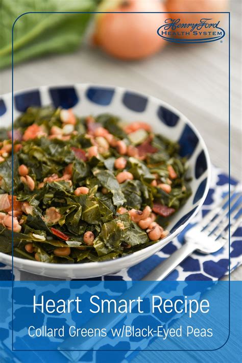 Drain the liquid, and toss the greens with bacon and apple cider vinegar. Healthy Recipe: Heart Smart Collard Greens with Black-Eyed ...