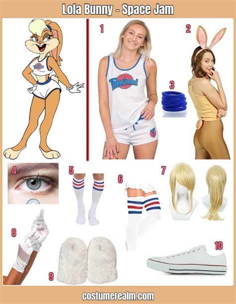 Space Jam Lola Bunny Girl Outfits Halloween Carnival Suit Cosplay Costume Ubicaciondepersonas