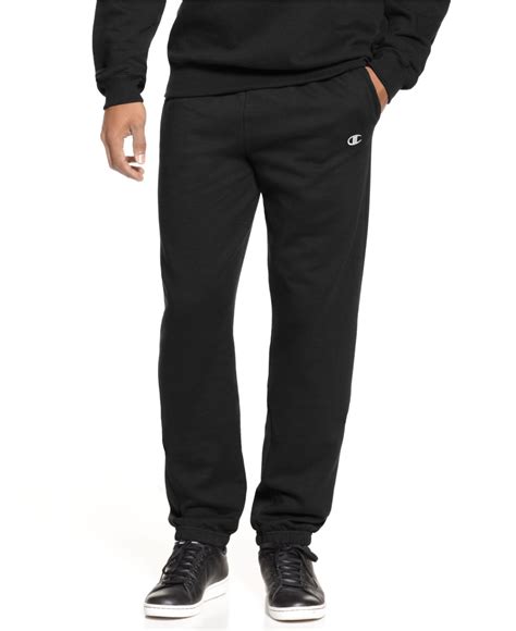 Lyst Champion Mens Fleece Sweatpants In Black For Men