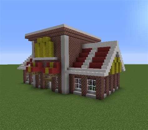 Minecraft | how to build a modern cafe. McDonald's Restaurant 1 - GrabCraft - Your number one ...