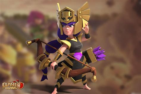 latest champion queen hero skin in clash of clans information and more