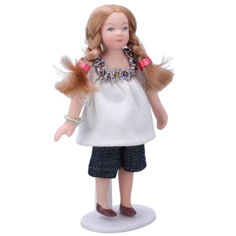 Fafeicy Dollhouse Miniature Porcelain Girl Miniature Girl 112 Scale