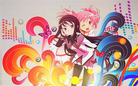Download Homura Akemi Madoka Kaname Anime Puella Magi Madoka Magica Hd Wallpaper