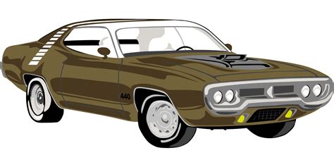 Drawing Of A Brown Car On A White Background Free Image Download