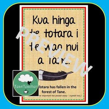 Te Reo Maori Whakatauki Proverb Posters About Life Learning Bilingual Woven Te Reo Maori