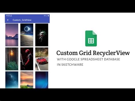 Custom Grid RecyclerView With Google Spreadsheet Database In Sketchware YouTube