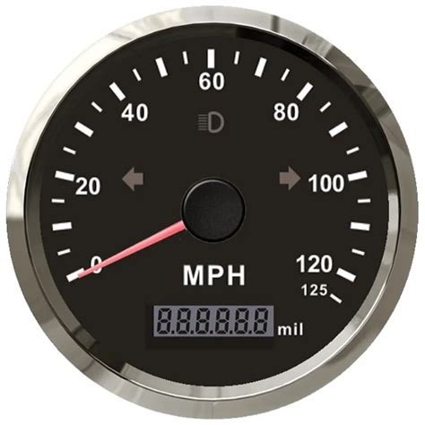 Auto Marine 3 38 Gps Speedometer Odometer 125mph Mileage Adjustable