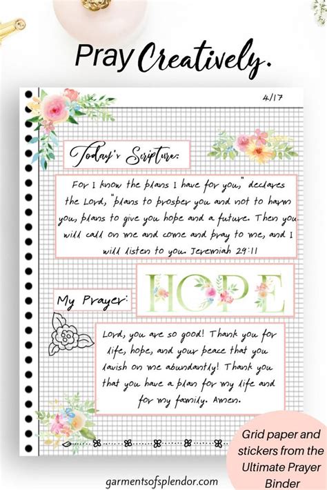 Printable Prayer Journal Faith Planner Bible Study Printables Bible