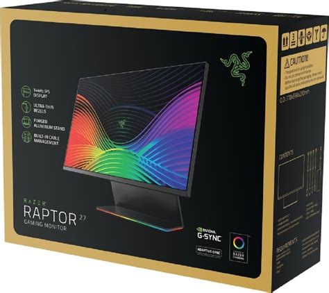 Razer Raptor 27 Qhd Ips Gaming Monitor 165 Hz Refresh Rate 4ms Gtg