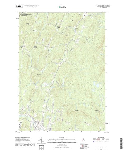 Mytopo Claremont North New Hampshire Usgs Quad Topo Map