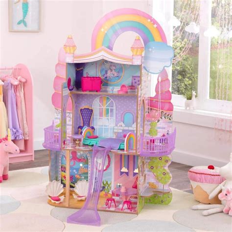 Rainbow Dreamers Unicorn Mermaid Dollhouse With Ez Kraft Assembly