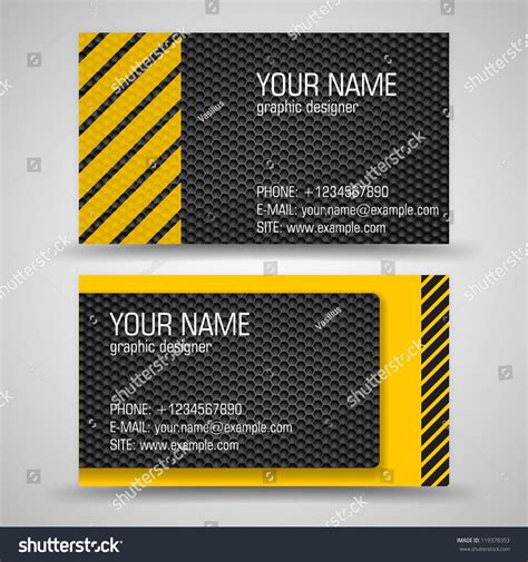 Vector Abstract Creative Business Cards Set Template 119378353