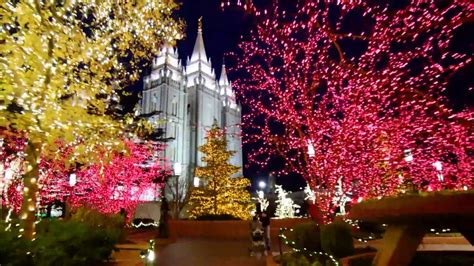The Temple Square Christmas Lights Are On Youtube