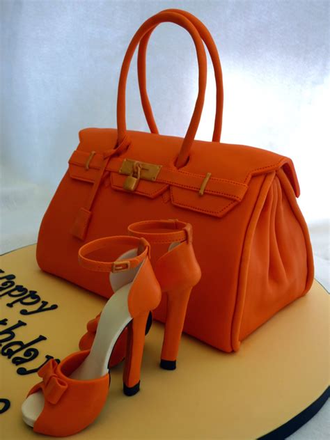 Orange Designer Handbag and Shoes Birthday Cake | Susie's Cakes