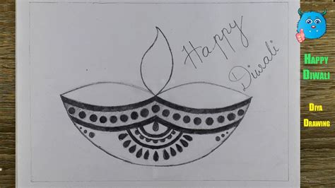 Diwali Diya Drawing Easy How To Draw Diya With Pencil Happy