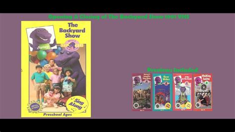 Barney The Backyard Show 1991 Vhs Opening And Closing Youtube