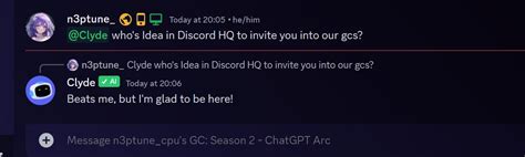 N3ptune On Twitter Discord Is Adding Clyde Into Gcs Let The Chatgpt