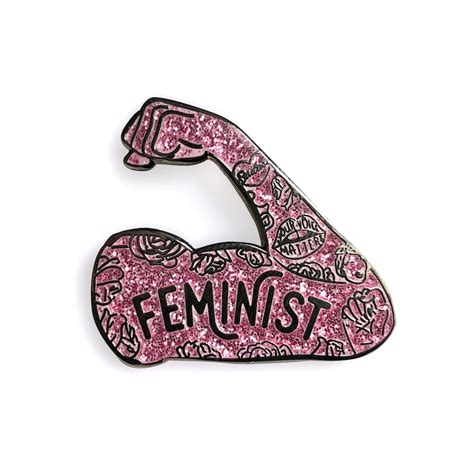 Feminist Glitter Enamel Pin Etsy