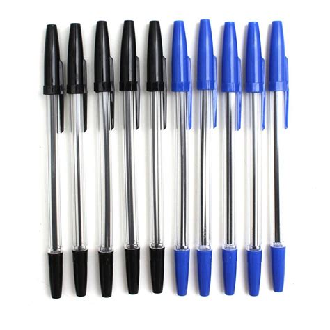 Blue And Black Ballpoint Pens 10 Pack Hobbycraft