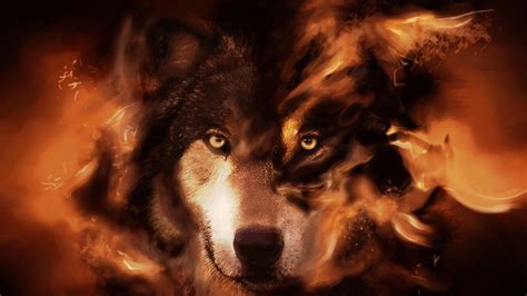 Flame Wolf Wallpapers Wallpaper Cave